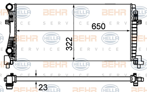 BEHR RADIATOR Fits AUDI A3 8VF/8VA 1.6L 12-on 8MK376901404/8MK 376 901-404