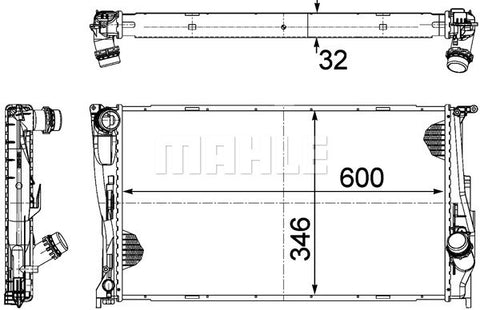 RADIATOR FITS BMW (17117558480 )- MAHLE/BEHR