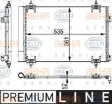 BEHR CONDENSER Fits CITROEN C4/BERLINGO/PEUGEOT 308 09-14 8FC 351 317-561