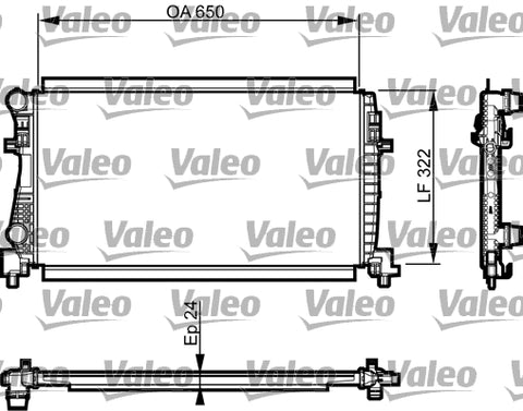 VALEO RADIATOR Fits AUDI A3 8VF /SKODA YETI 1.2L/1.6L 12-on 735557