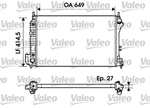 VALEO RADIATOR Fits SAAB 9-3 D75/E50/YS3F 02-15 732947