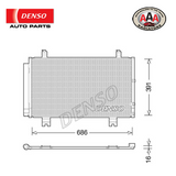 AAA (DENSO) CONDENSER Fits LEXUS GS250 / GS350 (2012 - on)