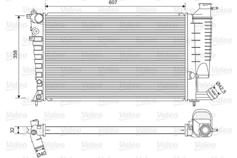 VALEO RADIATOR Fits CITROEN XSARA N1,N7/PEUGEOT 306 N3 1.6L-2.0L 94-01 732520