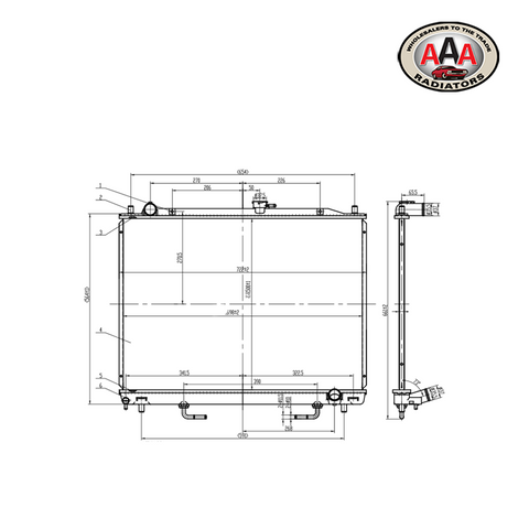 RADIATOR Fits MITSUBISHI PAJERO (2000 - 2002)