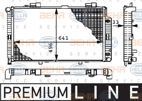 BEHR RADIATOR Fits MERCEDES BENZ E-CLASS E430 97-03 8MK 376 712-581