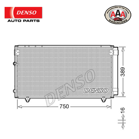 AAA (DENSO) CONDENSER Fits TOYOTA AVENSIS VERSO (2001 - 2003)