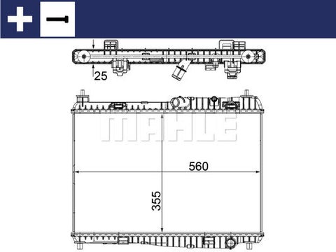 RADIATOR FITS FOR FIESTA (MAHLE/BEHR)