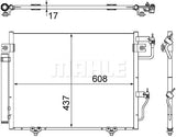 CONDENSER FITS MITSUBISHI PAJERO (7812A223) - MAHLE/BEHR