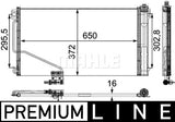 CONDENSER FITS MERCEDES (1715000154) - MAHLE/BEHR