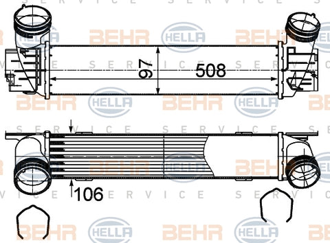 BEHR INTERCOOLER Fits BMW 1 E87/3 E90/E91/E93/X1 E84 09-15 8ML 376 988-094