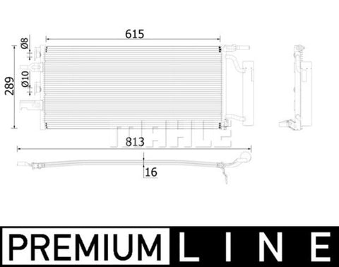 CONDENSER FITS BMW/MINI (64509271206/8FC351009701)