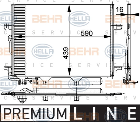 BEHR CONDENSER Fits MERCEDES BENZ E-CLASS CLS 05-10 8FC 351 300-711