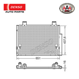 AAA (DENSO) CONDENSER Fits TOYOTA HILUX KUN (2005 - 2015)