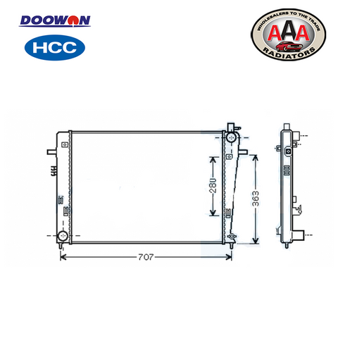 RADIATOR Fits HYUNDAI TUCSON JM (2004 - 2010)