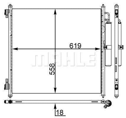 CONDENSER fits LAND ROVER (MAHLE/BEHR)