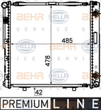 BEHR RADIATOR Fits MERCEDES BENZ 124 200/230 E/200T/230 TE 85-93 8MK 376 712-441