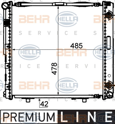 BEHR RADIATOR Fits MERCEDES BENZ 124 200/230 E/200T/230 TE 85-93 8MK 376 712-441