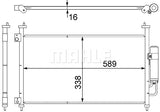 CONDENSER FITS HONDA CIVIC (MAHLE/BEHR)