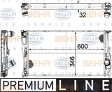 BEHR RADIATOR Fits BMW 3 E90/E91/E92/E93 04-12 8MK 376 754-021/8MK376754021