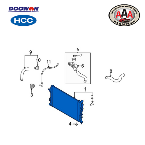 AAA (DOOWON/HCC) RADIATOR Fits KIA SOUL / HYUNDAI VELOSTER