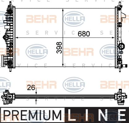 BEHR RADIATOR Fits OPEL INSIGNIA G09 2.0CDTI/SAAB 9-5 10-13 8MK 376 754-361