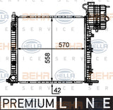 BEHR RADIATOR Fits MERCEDES BENZ VITO 108D/110D 97-03 8MK 376 721-411