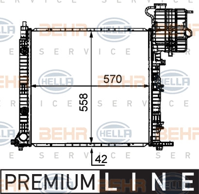 BEHR RADIATOR Fits MERCEDES BENZ VITO 108D/110D 97-03 8MK 376 721-411