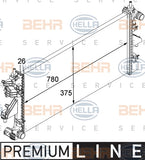 BEHR/MAHLE RADIATOR Fits FIAT DUCATO 250,290 120/130 Multijet 06-on 8MK376745021