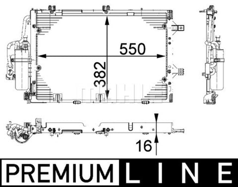 CONDENSER FITS HOLDEN BARINA - (MAHLE/BEHR)