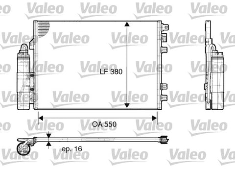 VALEO CONDENSER Fits RENAULT KANGOO X61,X76 04-16 817661