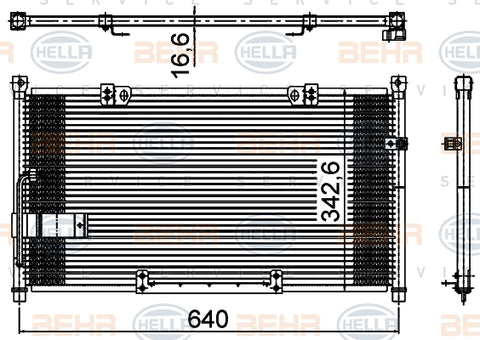 BEHR CONDENSER Fits HOLDEN CAPRICE/COMMODORE VR/VS 95-99 8FC 351 304-571