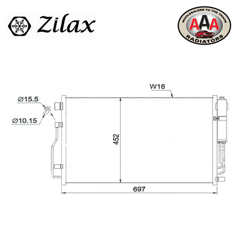 AAA (ZILAX) CONDENSER Fits NISSAN ELGRAND (2010 - on)