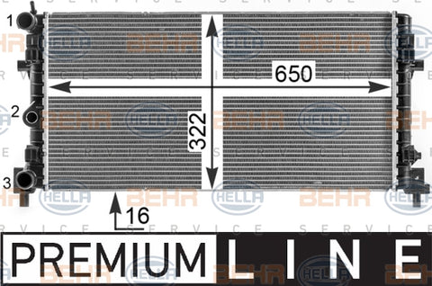 BEHR RADIATOR Fits AUDI A1 8XA/8X1/SKODA FABIA 542/NJ5 07-on 8MK 376 902-001