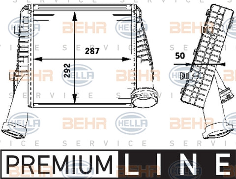 BEHR Intercooler Fits AUDI Q7/ PORSCHE CAYENNE/VW TOUAREG 04-15 8ML 376 723-481