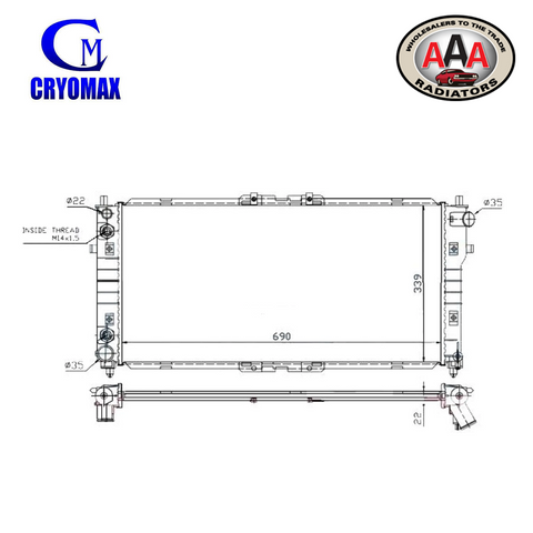 AAA (CRYOMAX) RADIATOR Fits MAZDA 626 GE (1992 - 1997)