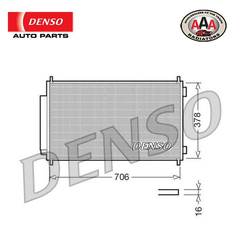 AAA (DENSO) CONDENSER Fits HONDA CR-V RE (2007 - 2011)