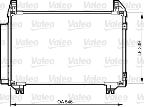 CONDENSER FITS TOYOTA YARIS (VALEO)