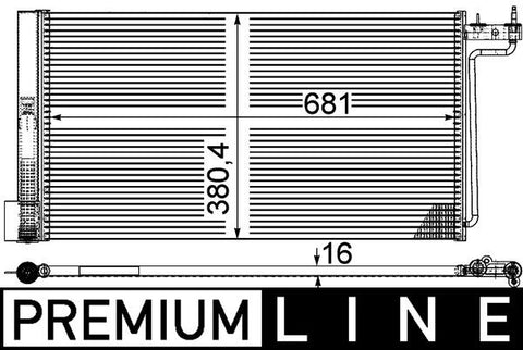 CONDENSE FITS FORD FOCUS (AV6119710AB ) - MAHLE/BEHR