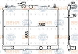 BEHR/MAHLE RADIATOR Fits NISSAN JUKE F15 1.6L 10-on 8MK 376 735-381/8MK376735381