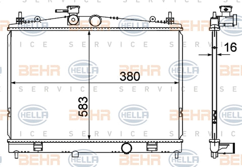 BEHR/MAHLE RADIATOR Fits NISSAN JUKE F15 1.6L 10-on 8MK 376 735-381/8MK376735381