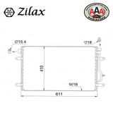 AAA (ZILAX) CONDENSER Fits AUDI A4 (2002 - 2009)