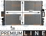 BEHR RADIATOR Fits IVECO DAILY Diesel 04-11 8MK 376 774-431/8MK376774431