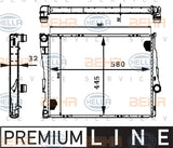 BEHR/MAHLE RADIATOR Fits BMW 3,E46 98-05 8MK 376 716-251/8MK376716251