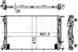 RADIATOR FITS AUDI (MAHLE/BEHR)