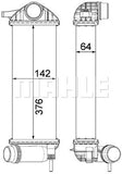 INTERCOOLER FITS RENAULT KANGOO (  144963234 /144961489) - MAHLE/BEHR
