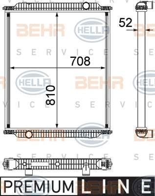 BEHR/MAHLE RADIATOR Fits CITY BUS A35/A66/A69/A91 MANUAL 02-14 8MK376755441