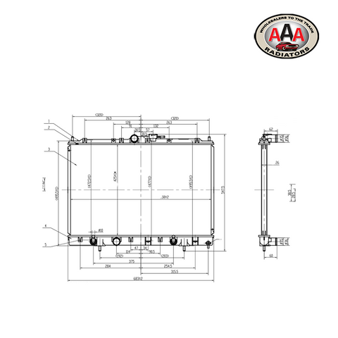 RADIATOR Fits MITSUBISHI PAJERO (1999 - on)