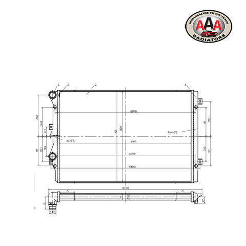 RADIATOR Fits VOLKSWAGEN TOURAN (2003 - 2007)