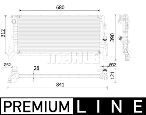 MINI  RADIATOR - CR 2309 000P (MAHLE)