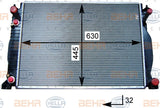 BEHR RADIATOR Fits AUDI A4 B6/B7 8EC 3.0L 01-08 8MK 376 715-341